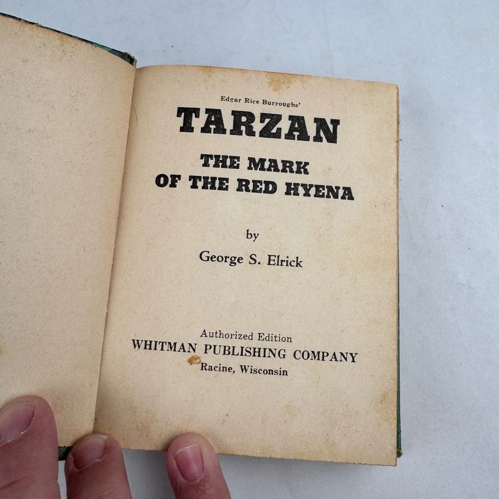 Vintage Tarzan The Mark of the Red Hyena 1967 Big Little Book Edgar Rice